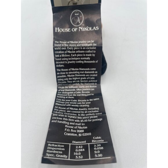 House Of Nikolas 2.20 Ct Cubic Zirconia Pendant In Gold-Tone Setting With Velvet - Picture 5 of 5